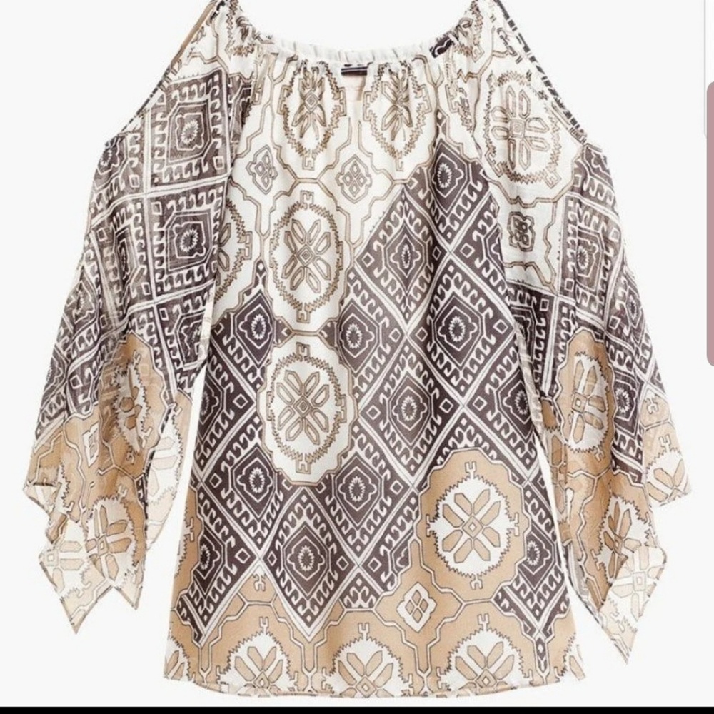 🚫SOLD🚫Chico's Boho Cold Shoulder Tunic slinky NWT Size 0 - Picture 4 of 8